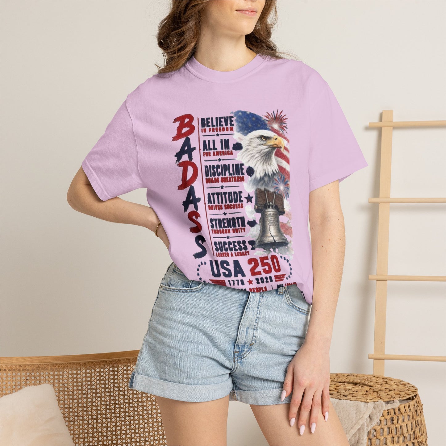 Badass USA 250 Patriotic Eagle T-Shirt — Tribute 250 years