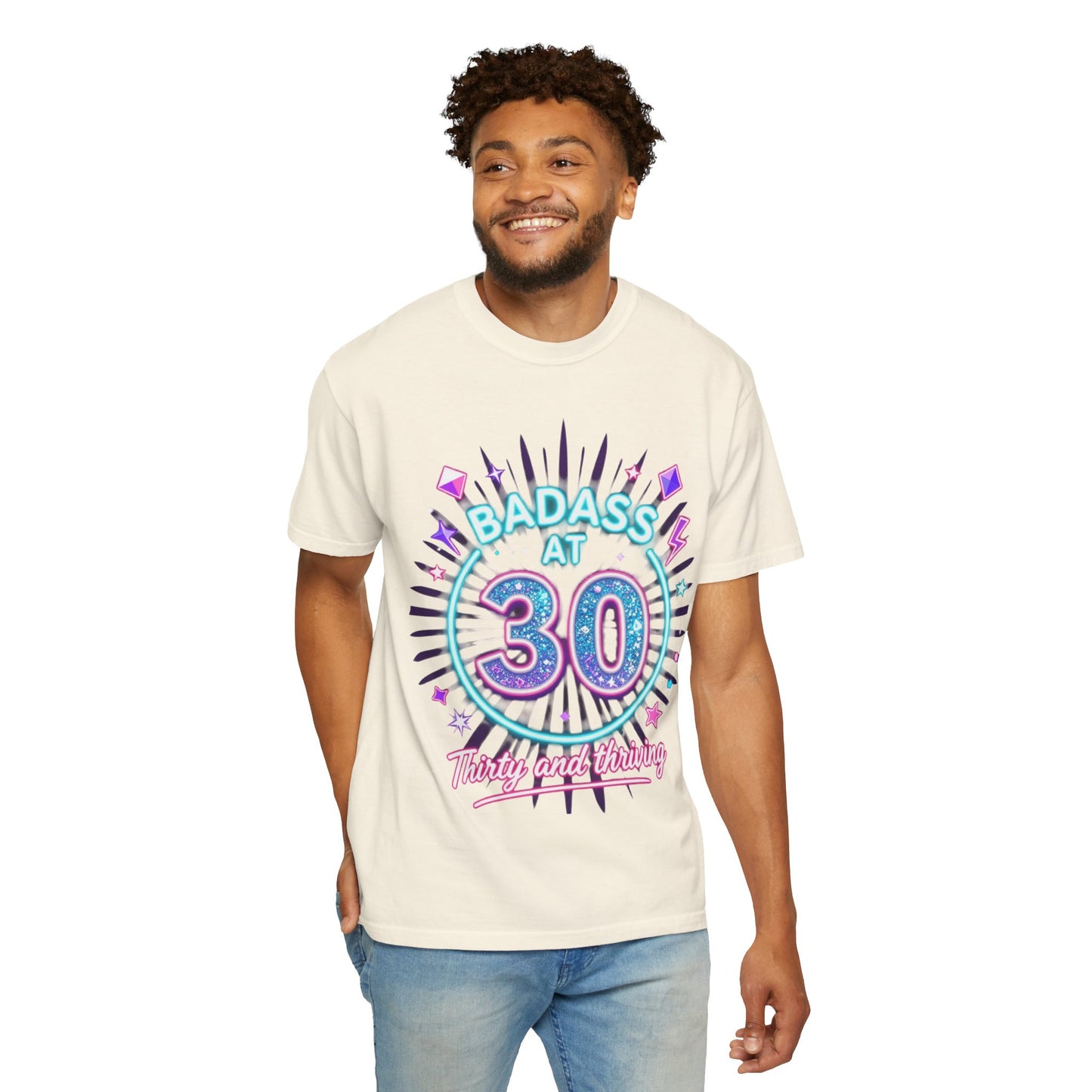 Badass at 30 T-Shirt — Thirty and Thriving Retro Birthday Tee