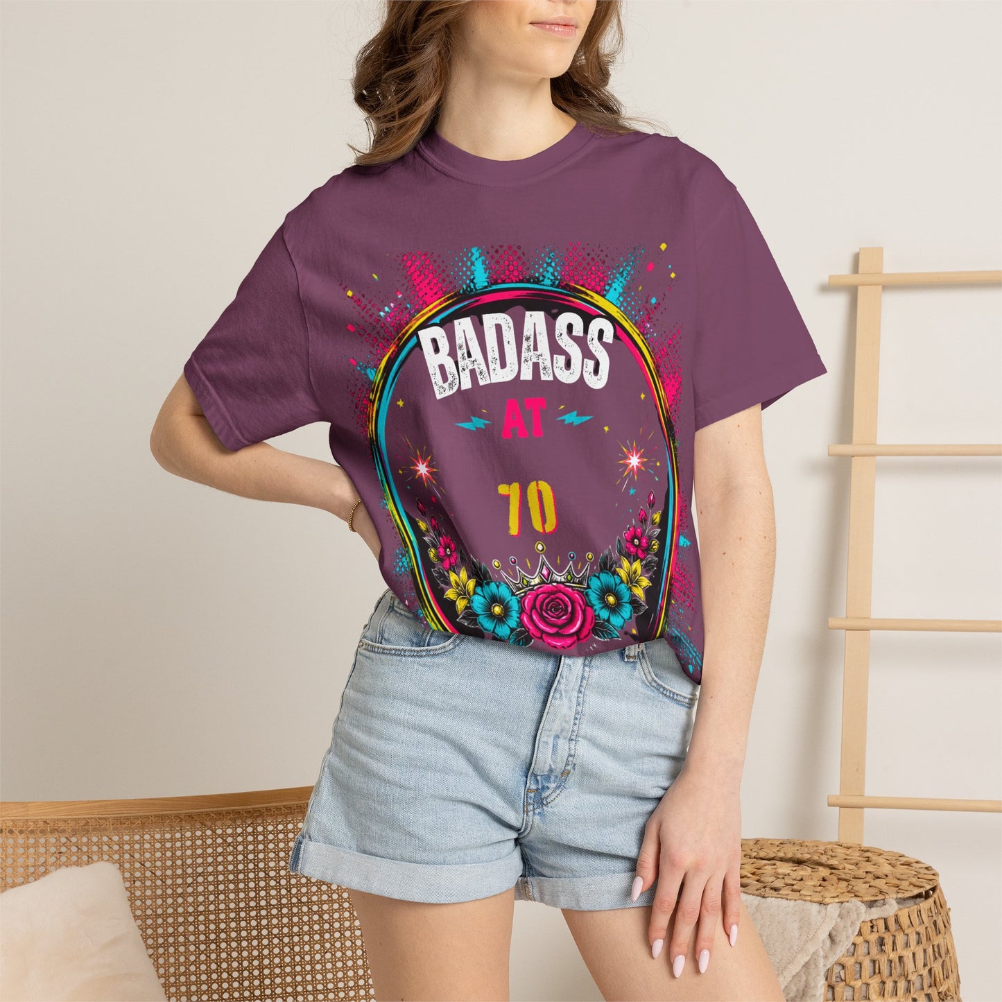 70th Birthday Floral Graphic T-Shirt