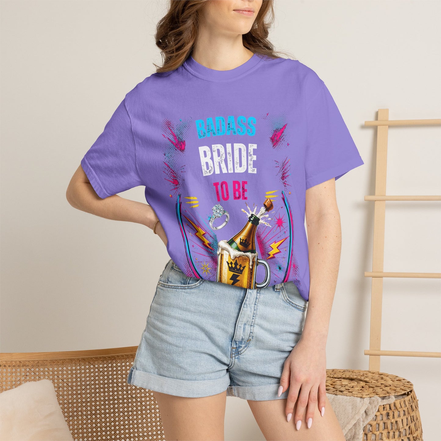 Badass Bride To Be T-Shirt — Bachelorette Party Champagne Tee