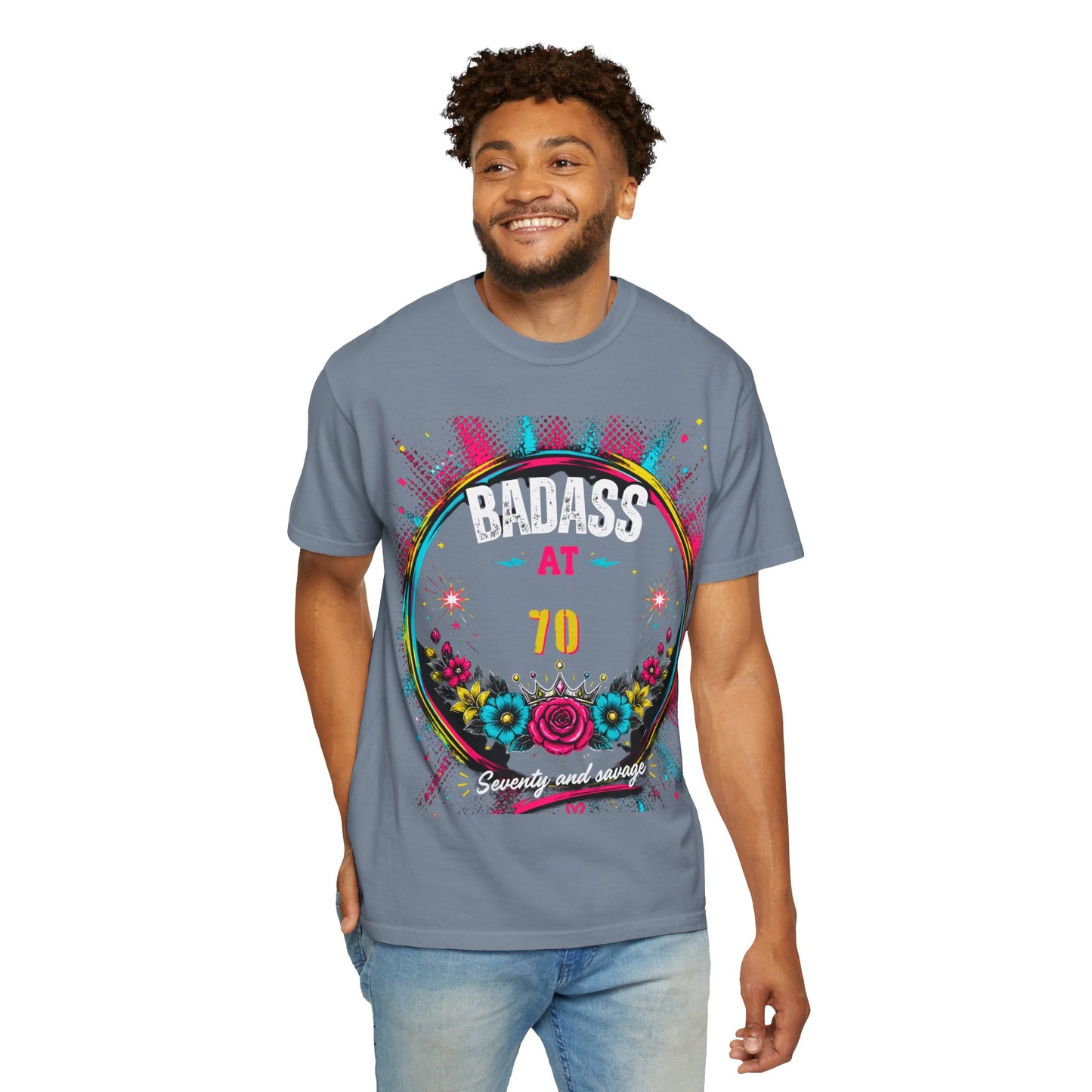 70th Birthday Floral Graphic T-Shirt
