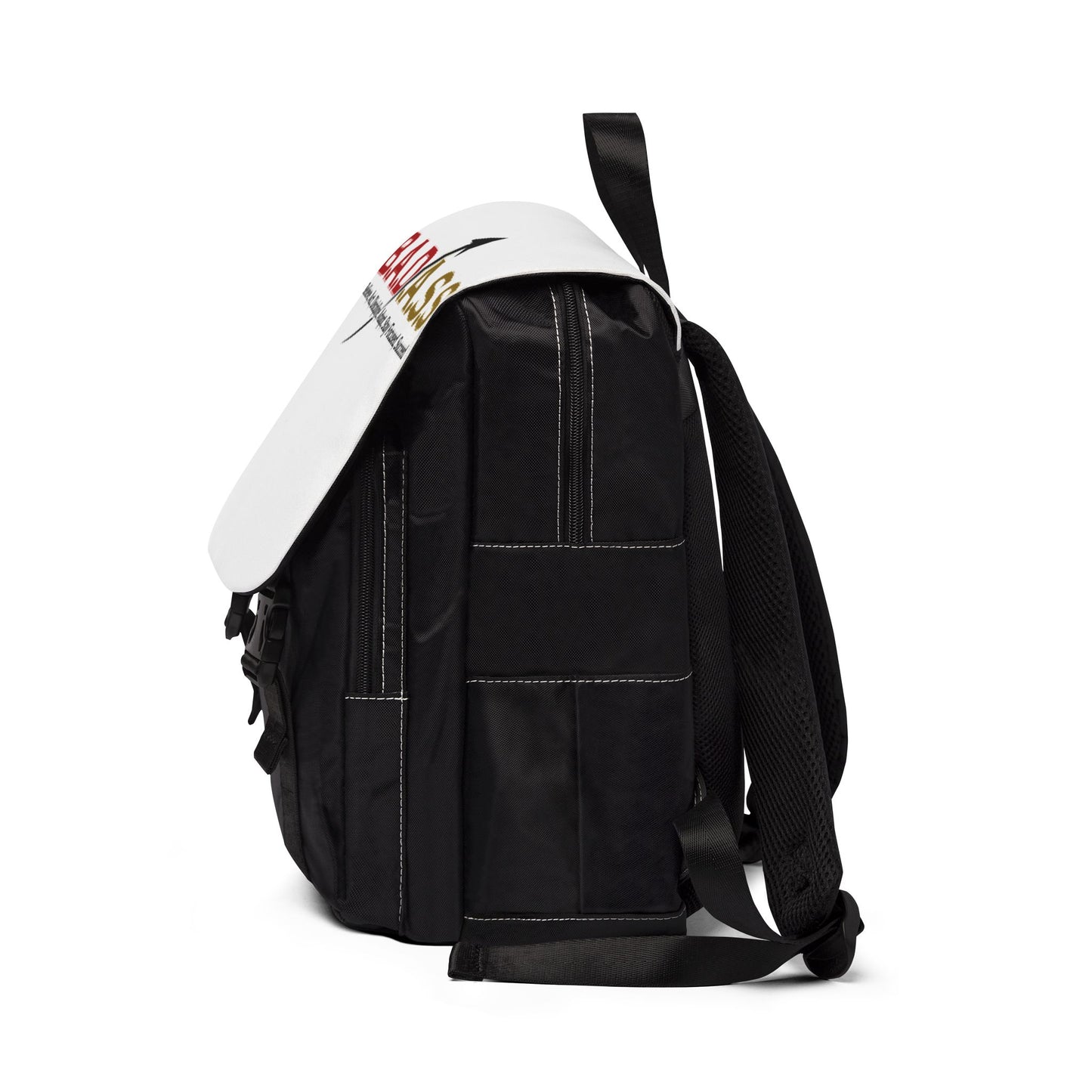 Backpack — B.A.D.A.S.S. Motivational Flap Backpack (Believe, Act, Discipline, Adapt, Stay Focused, Succeed)