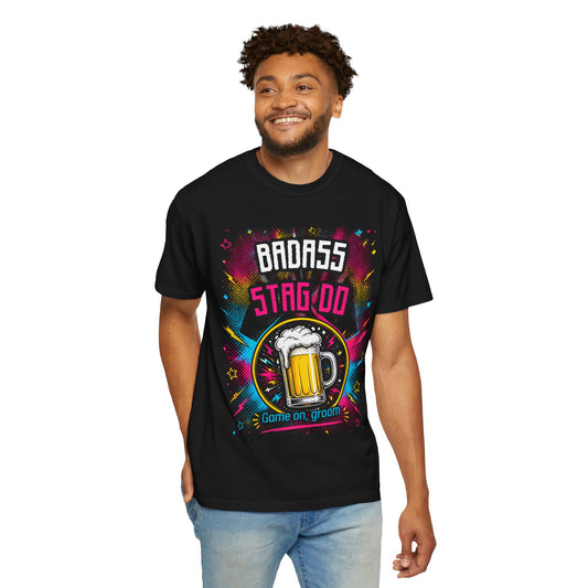 Stag Do T-Shirt — "Badass Stag Do" Beer Mug Bachelorette Party Tee