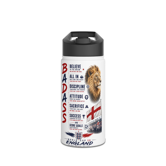Badass Motivational Stainless Steel Water Bottle — England Lion Fitness Bottle