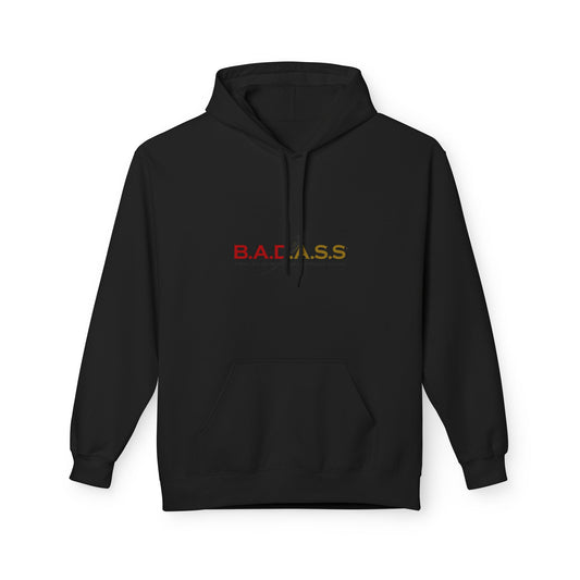 B.A.D.A.S.S. Hoodie - Motivational Arrow Graphic Pullover (Believe Act Discipline Adapt Stay Focused Succeed)