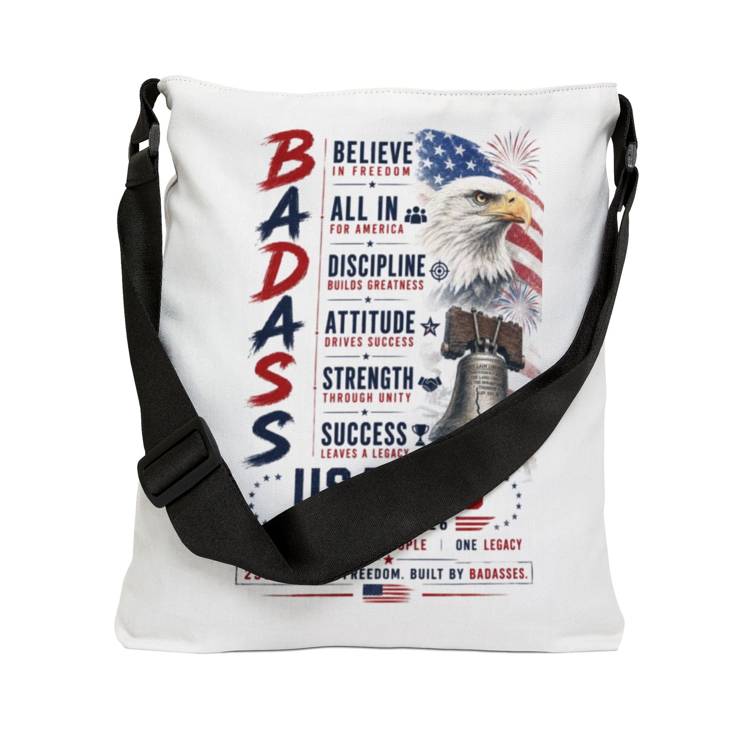 Motivational USA 250 years Badass Inspirational Sports Quote Shoulder Bag