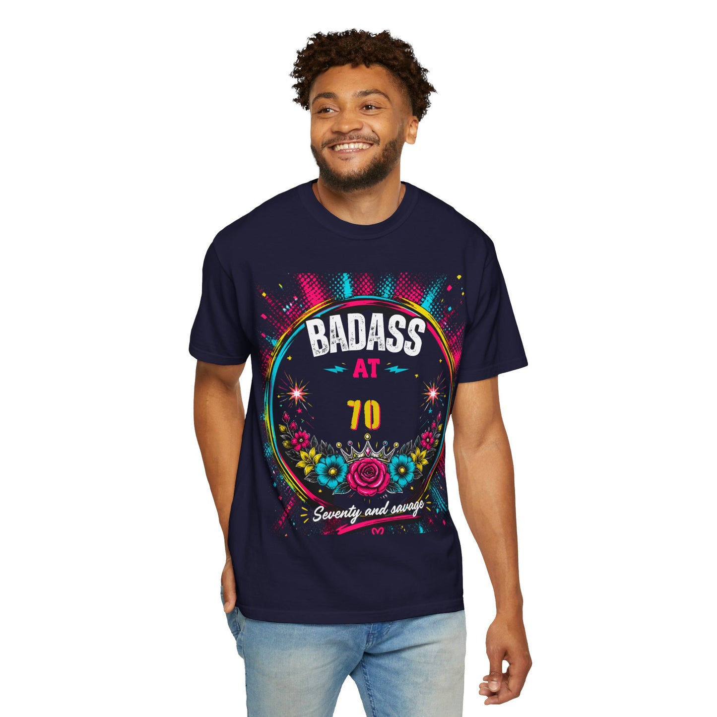 70th Birthday Floral Graphic T-Shirt