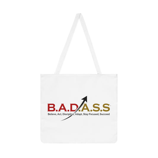 B.A.D.A.S.S. Motivational Tote Bag – Believe Act Discipline Adapt Stay Focused Succeed