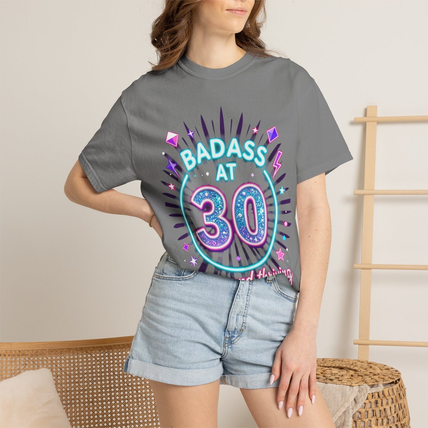 Badass at 30 T-Shirt — Thirty and Thriving Retro Birthday Tee