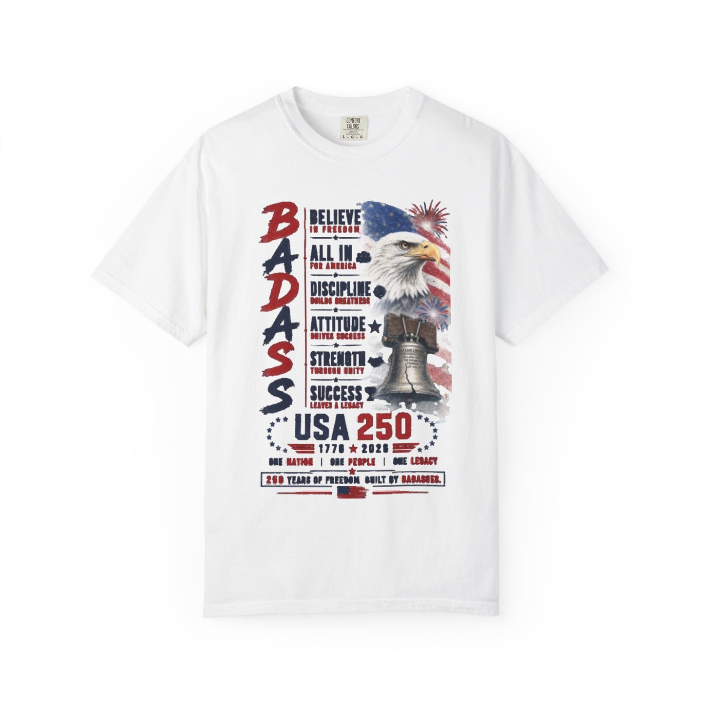 Badass USA 250 Patriotic Eagle T-Shirt — Tribute 250 years