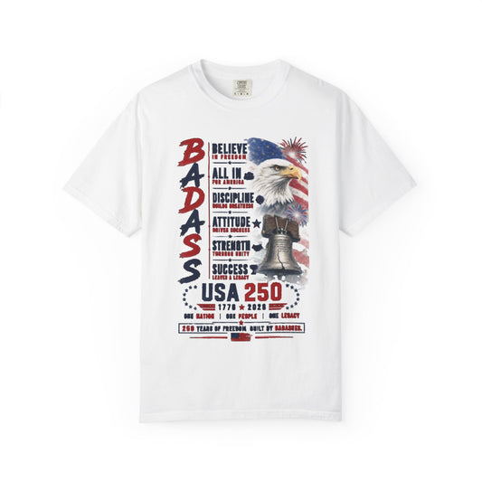Badass USA 250 Patriotic Eagle T-Shirt — Tribute 250 years