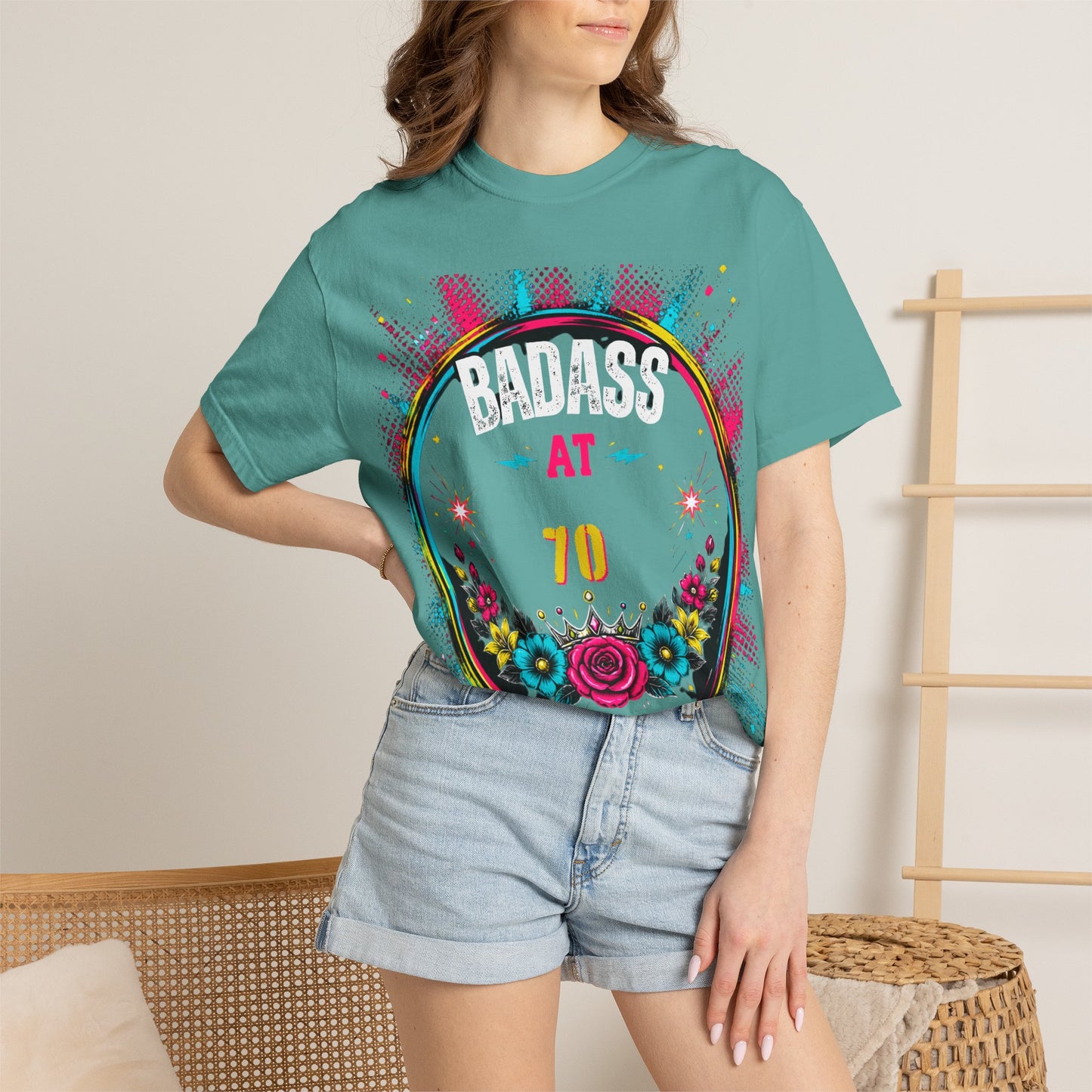70th Birthday Floral Graphic T-Shirt