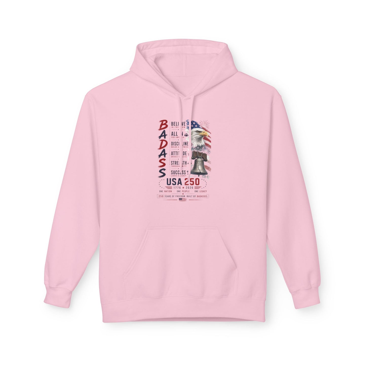 Badass USA Eagle Hoodie — Patriotic American Flag Eagle Graphic